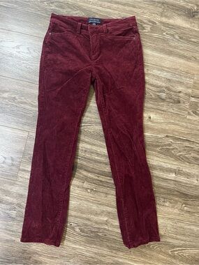 Talbots Burgundy Corduroy Five-Pocket Pants